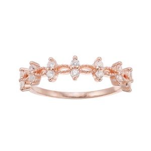 LC Lauren Conrad | Cubic Zirconia Marquise Ring Rose Gold Tone Size 7 NWT!